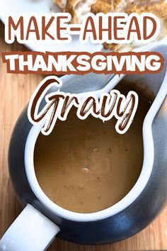 Thanksgiving gravy can be tricky to time out. This turkey gravy can be prepared days in advance. On Thanksgiving reheat gravy and stir in the drippings from the turkey. It doesn't get much easier than this make ahead gravy. This is also the method I use with my every day chicken gravy. So easy. A simple roux and dry herbs is all you need for a good gravy. Gravy For Thanksgiving, Make Ahead Turkey, Make Ahead Gravy, Make Ahead Turkey Gravy, Holiday Casseroles, Thanksgiving Gravy, Traditional Holiday Recipes, Pesto Recipes, Holiday Recipes Thanksgiving