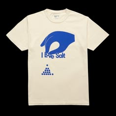 I Love Salt Tee - Cobalt Blue – Molly Merch Blue Tee, Graphic Shirts, White T, Look Fashion, Design Inspo, Cobalt Blue, T Shirt Design, Shirt Design, Cobalt