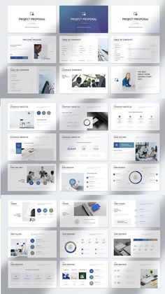 a bunch of different types of webpages on top of each other, all in white and blue