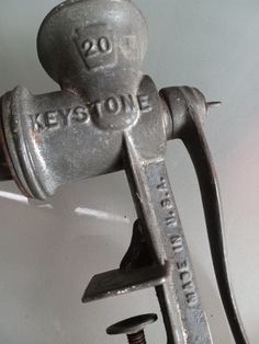 a close up of an old fashioned fire hydrant with keystone written on it