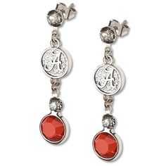 Alabama Crimson Tide Crystal Logo Earrings | Logo Art | UAL065ER-CR Alabama Football Party, Boston Red Sox Logo, Watches For Ladies, Alabama Football Roll Tide, A Is For Apple, Bama Girl, Bama Football