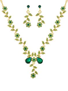 PRICES MAY VARY. WEDDING BRIDESMAID GREEN FLOWER LEAF RHINESTONE NECKLACE AND EARRINGS JEWELRY SET: This green rhinestone necklace and earrings set is ideal for any occasion, including parties, proms, fashion shows, nightclubs, and anniversaries. And it can add an excellent fashion touch to your dress on any festival, such as Wedding, Mother's Day, Valentine's Day, Christmas Day, New Year's Day, or others. MATERIALS: Meticulously crafted from high-quality rhinestone and zinc alloy SIZE AND LENGT Bridesmaid Green, Wedding Jewelry Vintage, Christmas Jewelry Gift, Green Bridesmaid, Bridesmaid Jewelry Sets, Necklace Chain Lengths, Green Jewelry, Flower Leaf, Necklace And Earrings Set