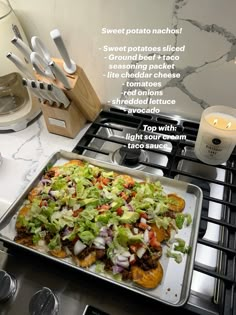 Nacho Meal Prep, Loaded Sweet Potato Healthy, Sweet Potato Nachos Healthy, Healthy High Protein Meals Dinners, Healthy Nachos, Healthy Super Bowl, Beef Taco Seasoning, Ground Beef Taco Seasoning, Potato Nachos