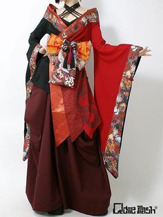 Edo Era Fashion, Japanese Outfits Traditional, Modern Kimono Fashion, Fall Kimono, Japanese Traditional Clothing, Japanese Clothes, Japanese Clothing, Kimono Design