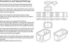 the instructions for how to cut and tapered paper