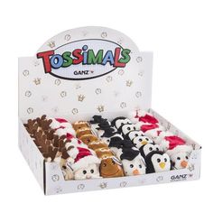 a box filled with lots of stuffed animals