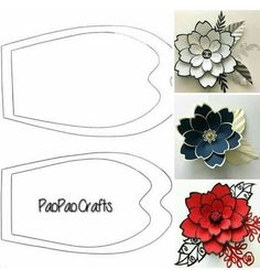 paper flowers cut out and placed on top of each other with the words paparo crafts