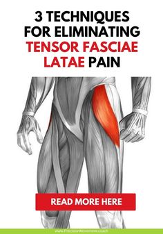 the back view of a man's legs with text reading 3 techniques for eliminating tendor fasciae late pain