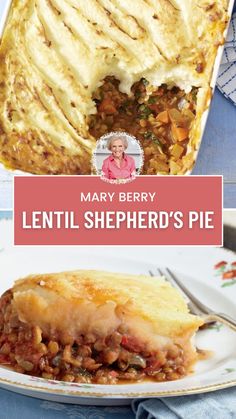 Mary Berry Lentil Shepherd’s Pie British Food Traditional, Puy Lentils, Chestnut Mushrooms, Giada Recipes, Food Traditional, Berry Recipes, Vegetarian Main Dishes