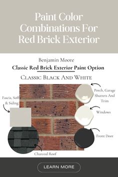 a brick wall with instructions to paint it and how to use the same color scheme