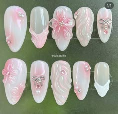 Nails Making, Coquette Nails, Eye Nails, Girly Acrylic Nails, Soft Nails, Nail Art Wedding