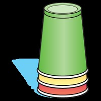 an image of a green and yellow cone