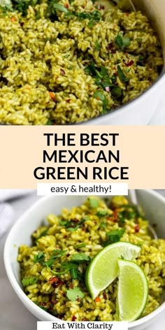 the best mexican green rice is easy and healthy