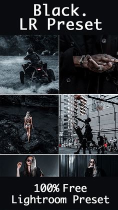 black lightroom presets for photoshopping and lighting up the image with text