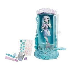 a doll in a box with accessories for her to make it look like she is holding a cat