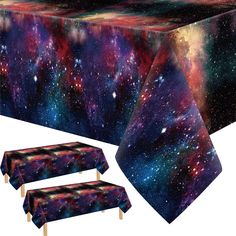 PRICES MAY VARY. Plastic Space Themed Party Supplies: you will receive 3 pieces of space galaxy tablecloths for parties, the sufficient quantity and rich designs can satisfy your various daily needs and replacement, which can meet your party decorating needs Reliable Plastic Material: the star plastic roll table cover is made of quality plastic material, light and strong, waterproof, not easy to tear or break, not fade, not shrink, reliable, waterproof, easy to clean, you can use it with confide Dinning Tabletop, Purple Nebula, Space Party Decorations, Space Theme Party, Outer Space Birthday, Space Birthday Party, Blue Galaxy, Plastic Table Covers, Party Table Cloth