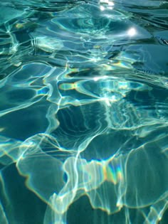 the water is so clear that you can see it's reflections on the surface