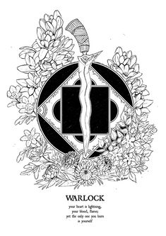 the cover art for warlock's album, featuring flowers and an image of a woman