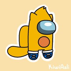 an image of a yellow cat with blue shoes on it's feet and eyes