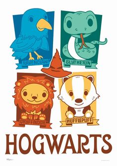 Harry Potter (Chibi Hogwarts Houses) MightyPrint™ Wall Art MP17240525 Harry Potter Chibi, Imprimibles Harry Potter, Slytherin Gryffindor, Ravenclaw Slytherin, Harry Potter Cartoon, Harry Potter Nursery, Harry Potter Stickers, Slytherin And Hufflepuff, Harry Potter Classroom