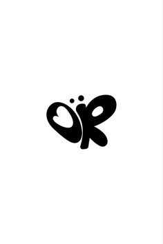 the letter o is written in black and white with an oval shaped design on it