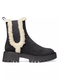 Michael Kors Boots, Black Suede Booties, Shearling Boots, Michael Kors Shoes, Lug Sole, Suede Booties, Black Booties, Boot Shoes Women, Everyday Fashion