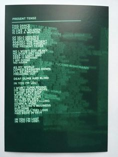 a green poster with words written on it