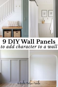 9 DIY wall panels to add character to a standard wall Easy Wall Paneling, Diy Wood Panel Wall, Diy Wall Panels, Diy Wall Paneling, Paneling Sheets, Basement Bathrooms, Basement Bar Decor, Bar Decor Ideas, Bathroom Wall Coverings