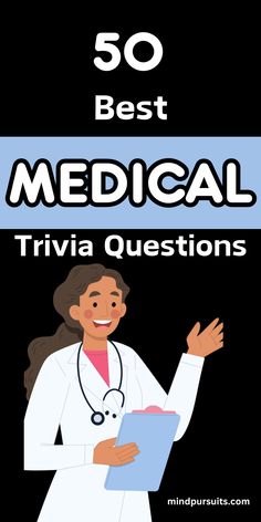 Discover 50 fascinating medical trivia questions! Perfect for quizzes and brain teasers. Enhance your knowledge and have fun. Visit our blog for more intriguing content! Medical Questions And Answers, Fun Health Facts, Movie Trivia Questions, Science Trivia, Elderly Activities, Medical Questions, Trivia Quizzes