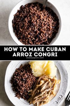 how to make cuban arroz congri in the slow cooker or pressure cooker