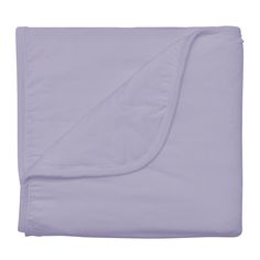 the purple blanket is folded on top of it