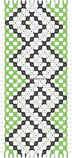 an image of a green and white pattern with black dots on the bottom, which is also