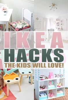 These IKEA Hacks the Kids Will Love are going to transform any room they are in! Great Ideas for Organization, Home Decor and Play Time!!! Ikea Hack Kids Bedroom, Baby Zimmer Ikea, Lego Tables, Trofast Ikea, Billy Ikea, Ikea Desk Hack, Hacks For Kids