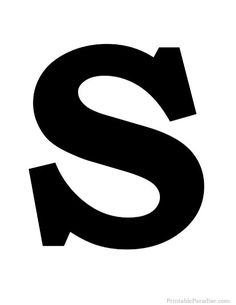 the letter s is made up of black and white letters with arrows in each corner