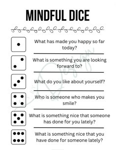 Staff Mindfulness Activities, Fun Mindfulness Activities For Adults, Group Counseling Activities Icebreakers Adults, Gratitude Ice Breaker, Dice Therapy Game, Wise Mind Activities, Mental Health Games Group Activities Fun, Activities For Adults Group, Tdt Interventions