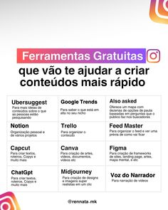 the spanish language is displayed in this image with an instagramr above it and below it