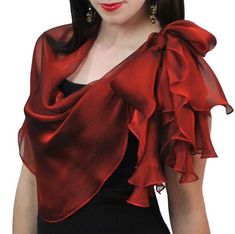 also, we will provide you each with some kind of dark red wrap/shawl to tie it all together Elegant Red Shawl For Party, Elegant Red Shawl, Elegant Shawl For Summer Parties, Red Silk Shawl For Wedding, Elegant Chiffon Shawl, Chic Silk Shawl For Party, Party Chiffon Shawl, Chic Silk Evening Shawl, Elegant Organza Shawl For Evening