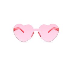 pink heart shaped sunglasses on a white background