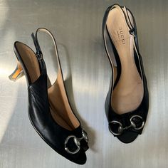 This Item Is In Good Pre-Owned, Vintage Condition Shoes Gucci, Gucci Vintage, Gucci Black, Gucci Shoes, Vintage Gucci, Shoes Women Heels, Shoes Heels, Kittens, Gucci