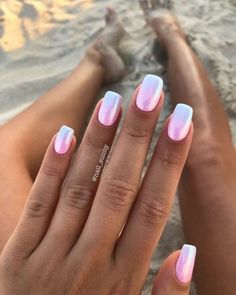 Summer Nails Colors Designs, Unghie Sfumate, Nails Yellow, Pink Ombre Nails, Summer Nail Art, Glitter Gel Nails, Her Nails