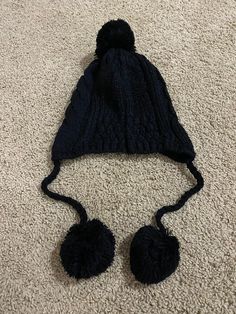 Handmade Crochet Beanie Pom Pom Style Shipping $5.00