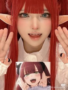 Cosplay Marin, Red Hair Cosplay, Cosplay Makeup Tutorial, Anime Cosplay Ideas, Anime Eye Makeup, Character Cosplay