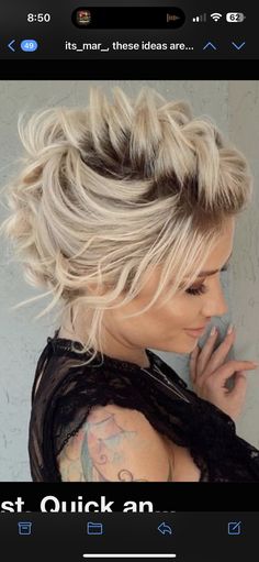 Mohawk Braid Updo, Quick Braid Styles, Edgy Updo, Mohawk Updo, Updo Prom, Braided Chignon, Braid Updo