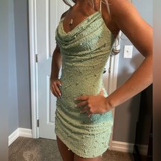 New ,Never Worn, Tight Fitting Green Fitted Flirty Midi Dress, Green Sheath Mini Dress For Night Out, Green Hoco Dresses, Windsor Dresses, Hoco Dresses, Windsor, Cute Dresses, Final Sale, Tights