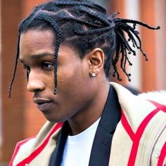 Asap Rocky Hairstyle, Rocky Hairstyle, Asap Rocky Hair, Asap Rocky Braids, Box Braids Men, Box Braids Pictures, Braid Styles For Men, Pretty Flacko, Braids Men