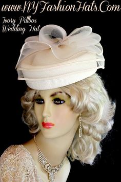 Women's Pillbox Hat, Choose Color Fitted Cream Brimmed Hat, Fitted Brimmed Cream Hat, Adjustable Costume Hats And Headpieces For Church, Church Hats With Short Brim, Elegant Spring Ceremony Fascinator, Beige Boater Hat For Wedding, Spring Wedding Wide Brim Boater Hat, Elegant Beige Headpieces For Spring, Cream Top Hat With Short Brim And Fitted Design