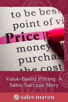 a pink marker that is on top of a piece of paper with the words price and money