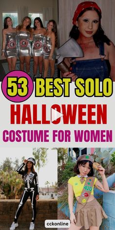 halloween costumes for women with the title'53 best solo halloween costume for women '