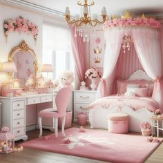 pink room princess Girls Bedroom Ideas Princess, Kids Pink Bedroom, Toddler Girl Princess Bedroom, Princess Room Ideas Toddler, Sleeping Beauty Bedroom, Princess Bedroom Aesthetic, Princess Toddler Room