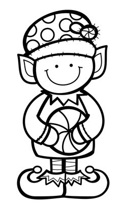 a black and white drawing of a cartoon character with a hat on top of his head